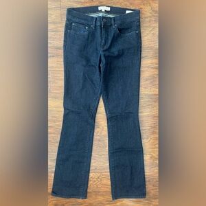 Tory Burch Classic Tory Boot Bootcut Jeans Denim Dark Wash Midrise NWT Size 27